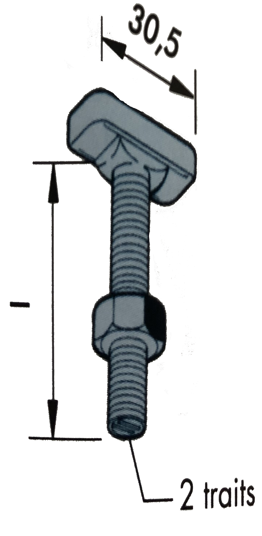 Boulon à tête marteau 8.8 Halfen