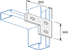 Pièce d'assemblage en L 3 trous Unistrut